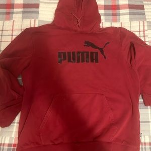 Puma Maroon Red Casual Athletic Hoodie